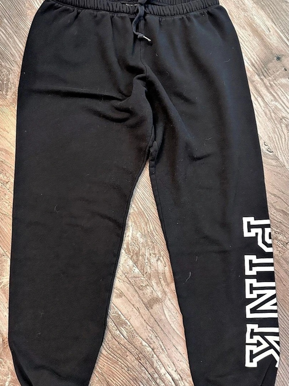 Victoria'Small Secret PINK Campus Fleece Sweatpants Black Small